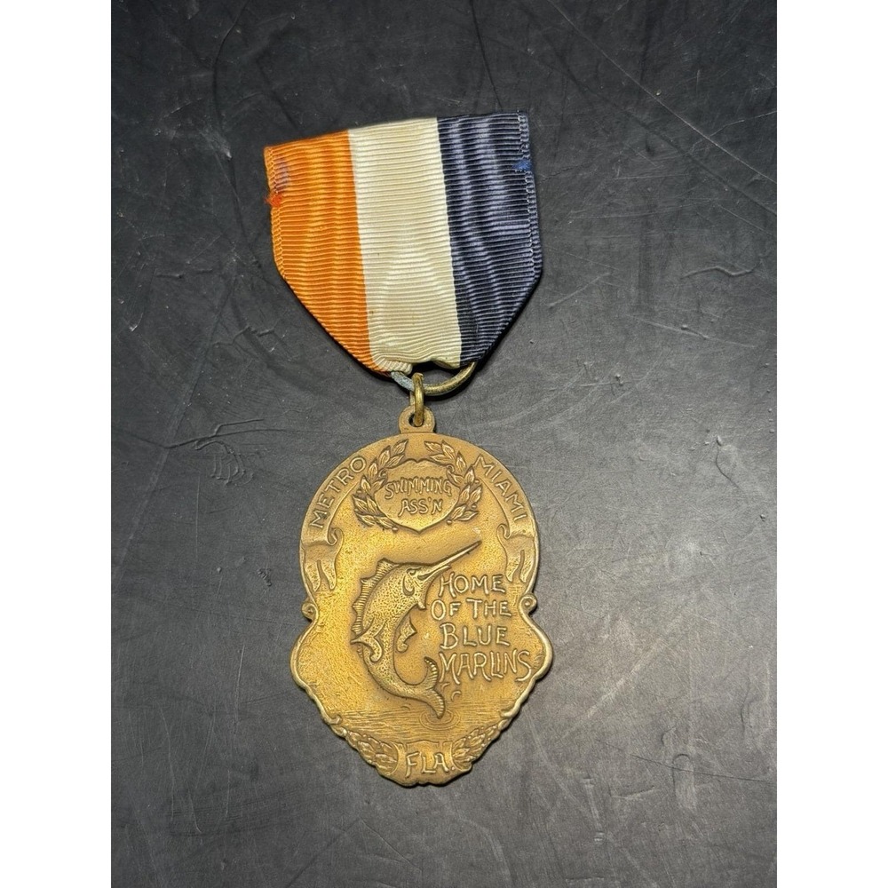Vintage Swimming Medal 1st Place 400 YD Medley Relay 1959 Florida